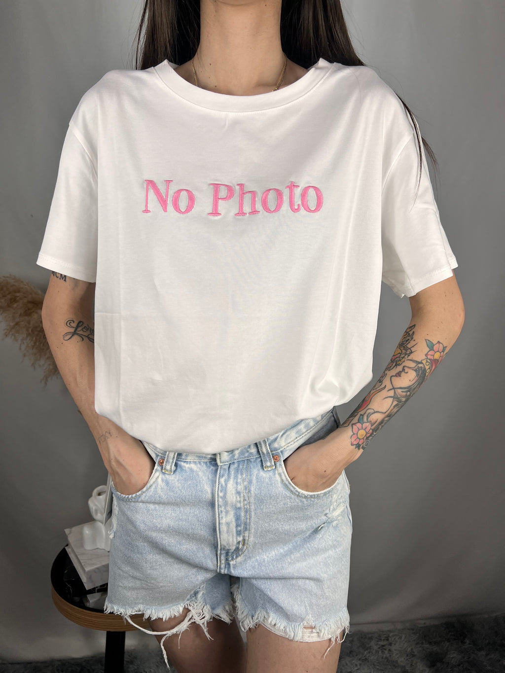 T-shirt No Photo Rosa