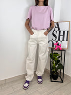 Jeans baggy bianco