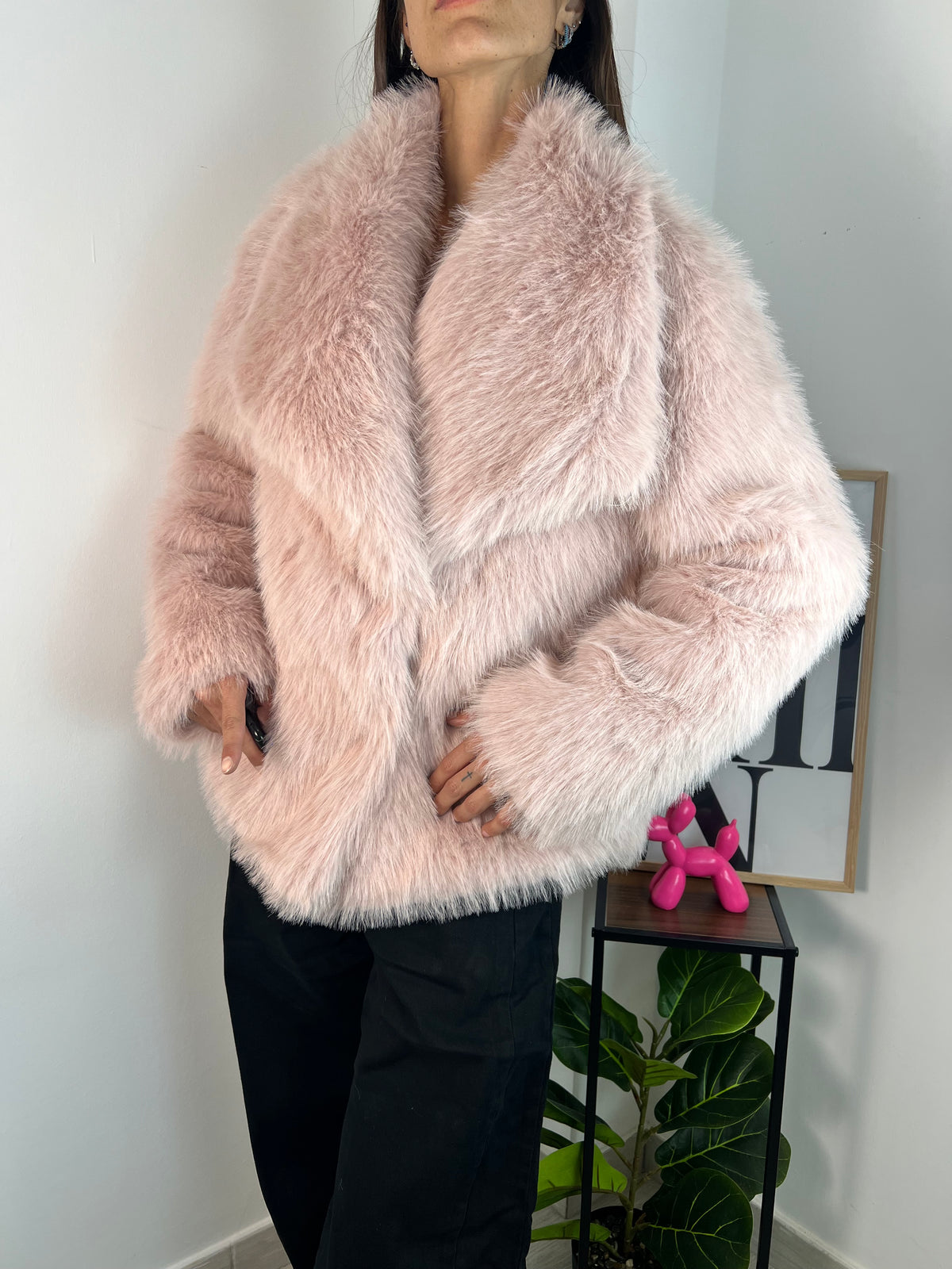 Pelliccia eco Rosa