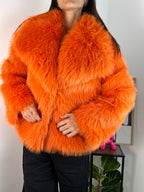 Pelliccia Eco Arancione