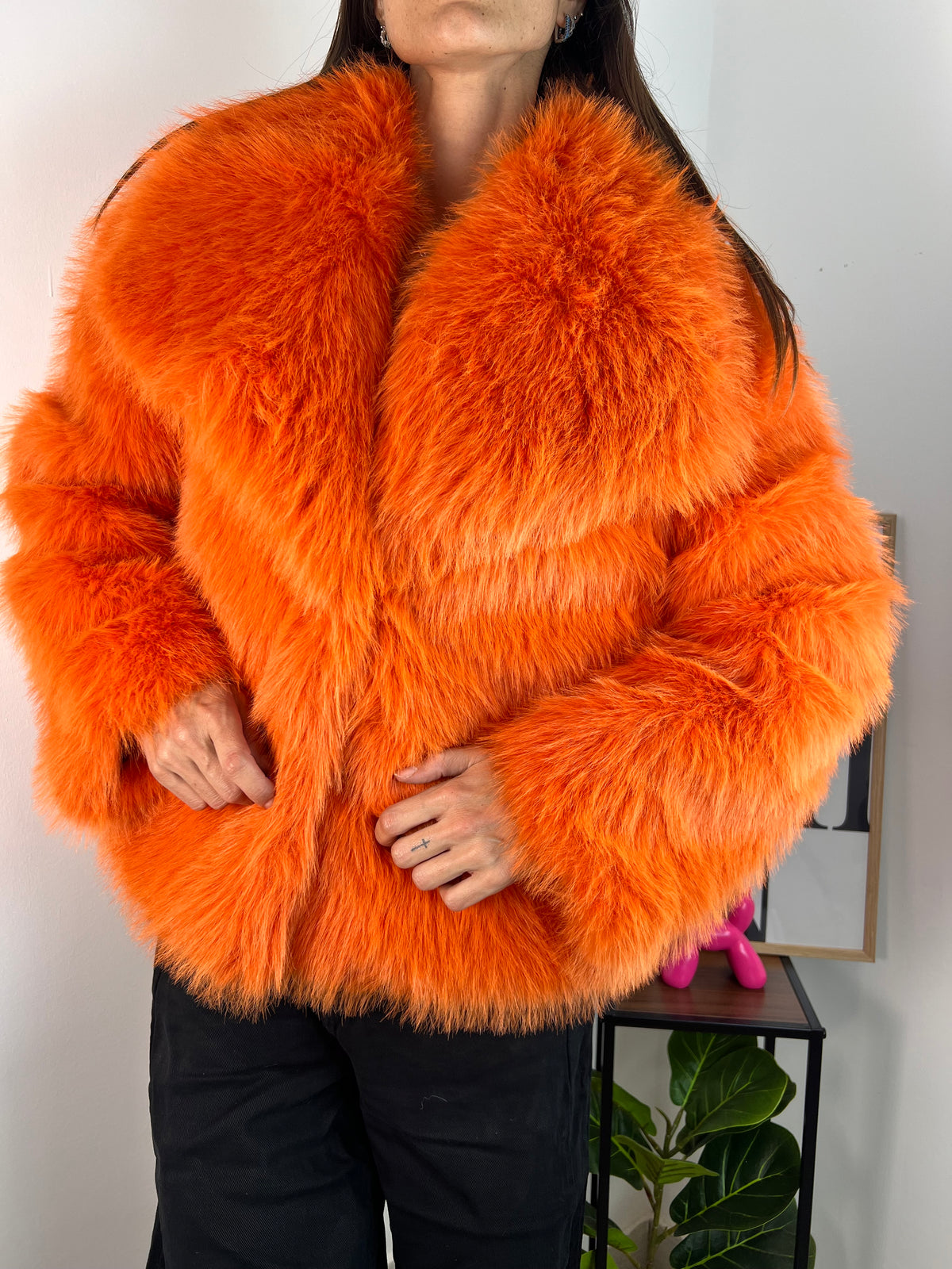 Pelliccia Eco Arancione