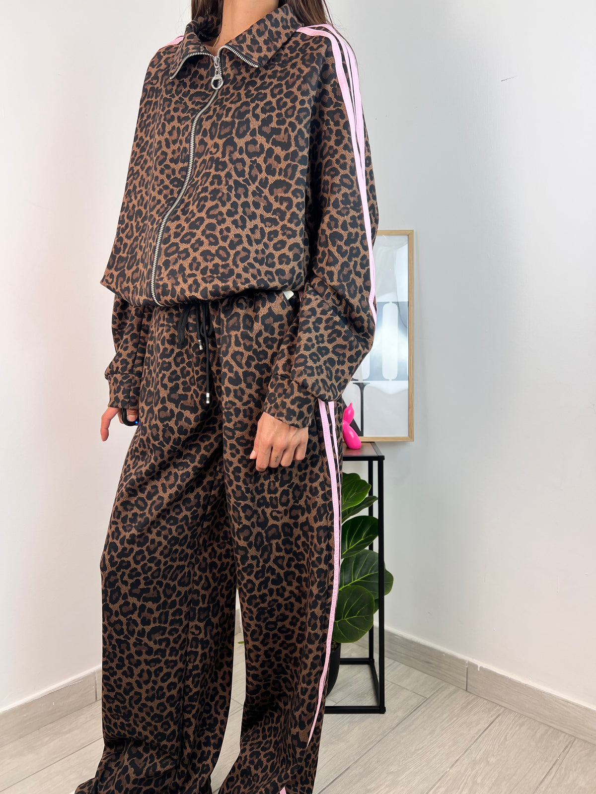 Completo Leopard e Pink