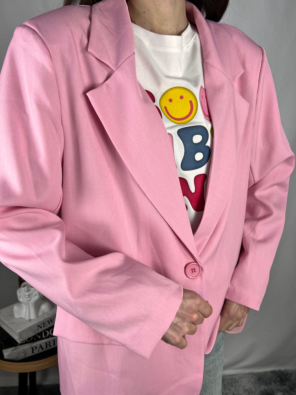 Blazer rosa over