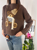 Maglione orso brown