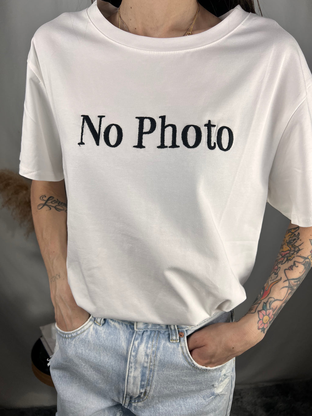 T-shirt No photo Nero