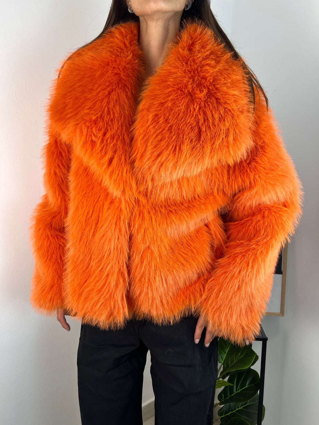 Pelliccia Eco Arancione