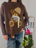 Maglione orso brown