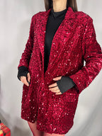 Giacca Paillettes Red