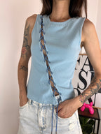 Canotta Filo Glitter Azzurra