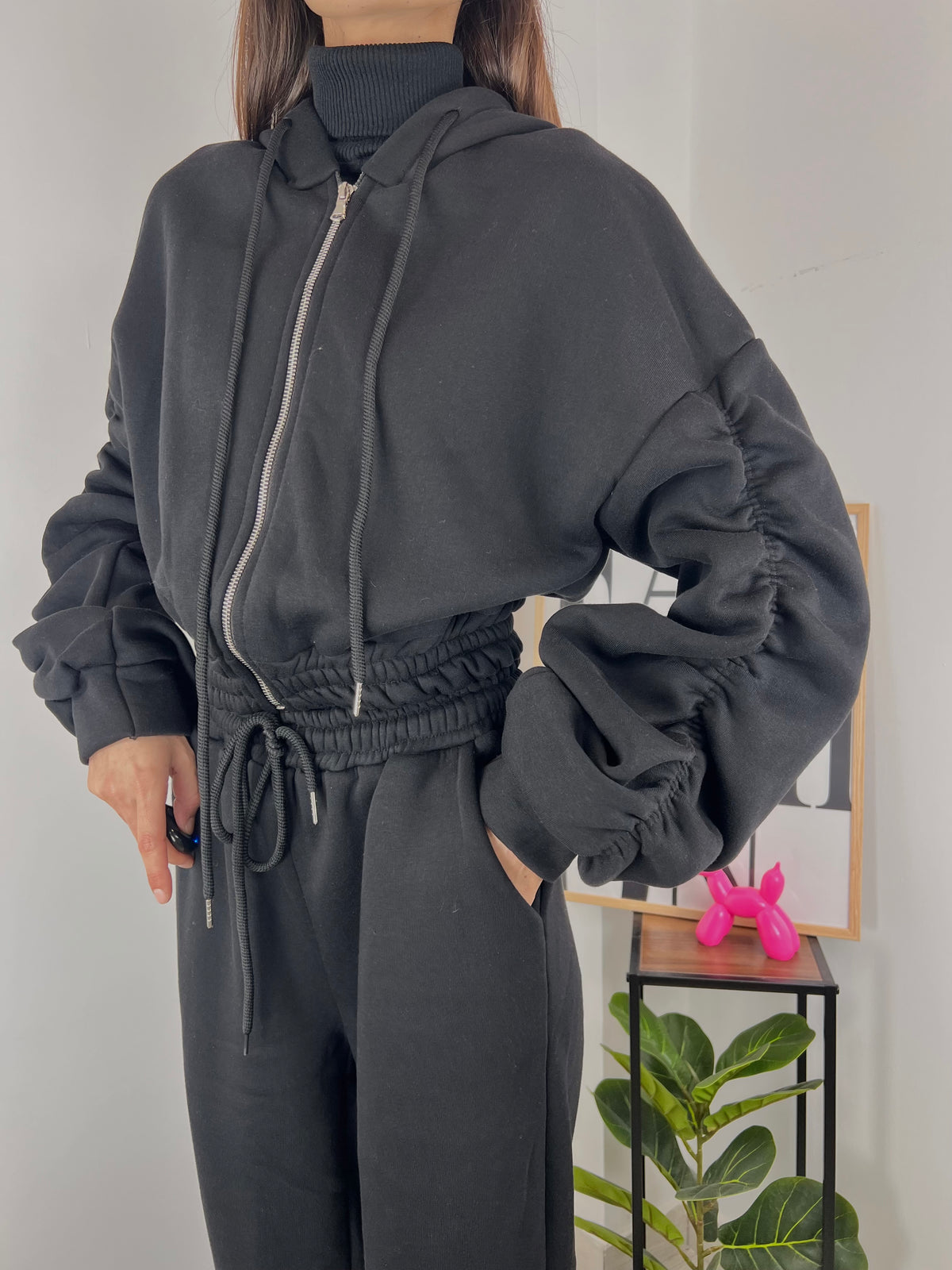 Coordinato tuta nero