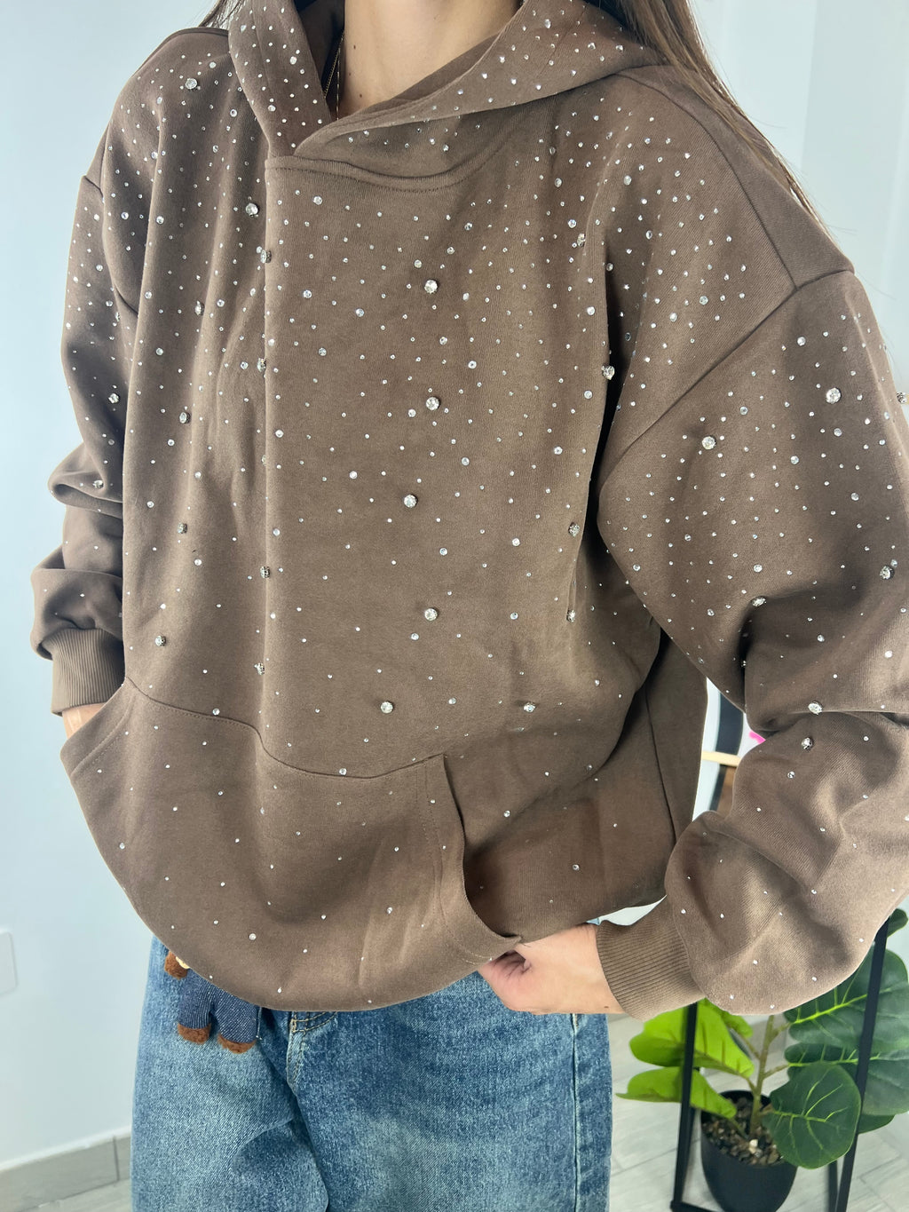 Felpa Full Sparkly Brown