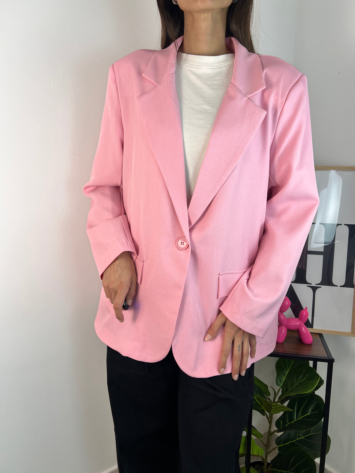 Blazer rosa over