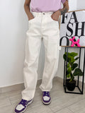 Jeans baggy bianco