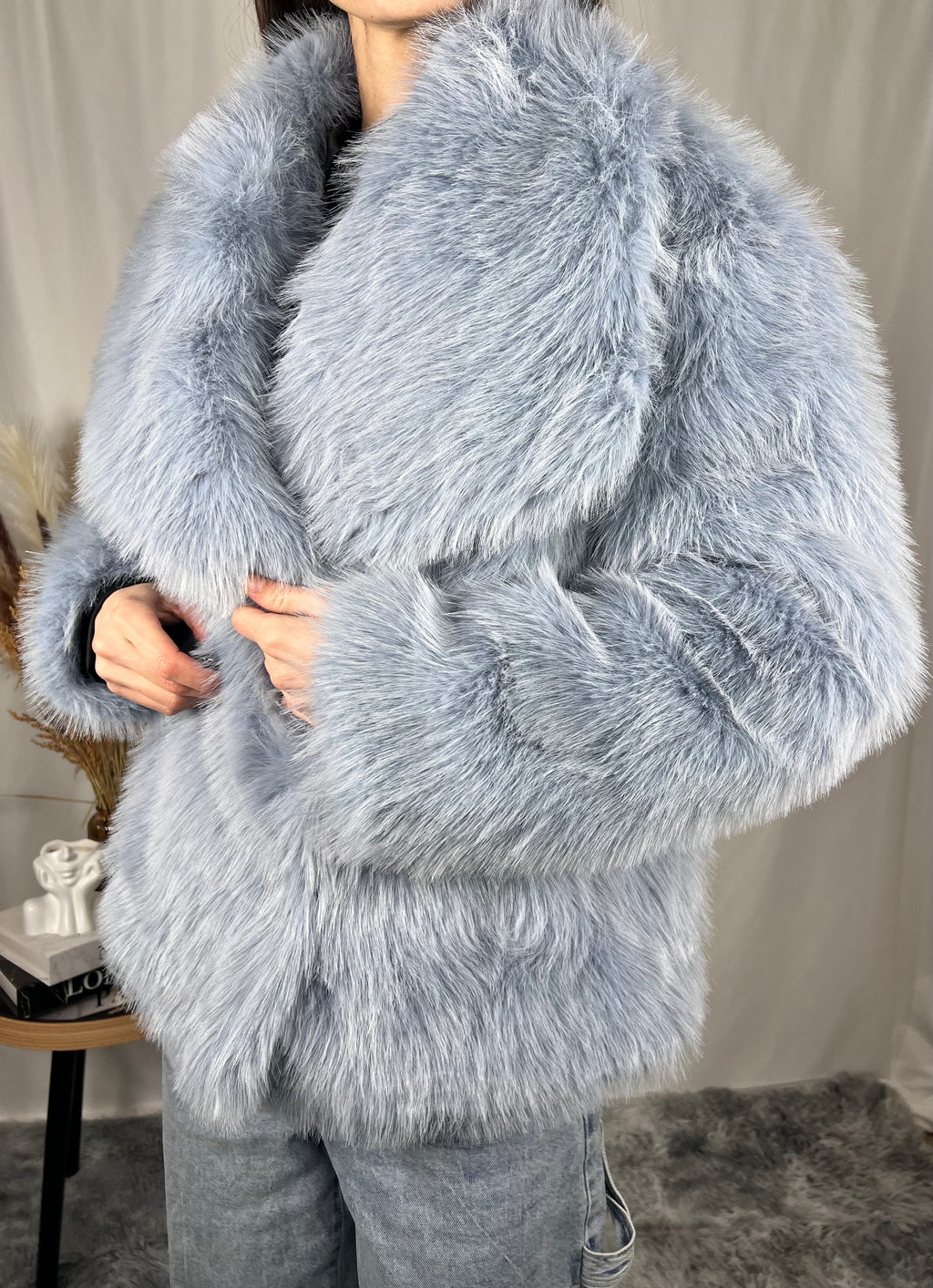 Pelliccia eco Azzurra