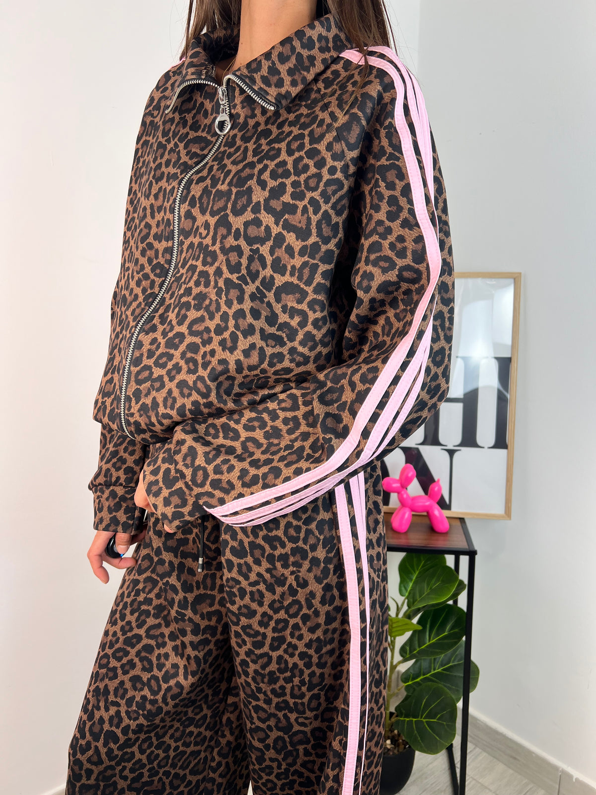 Completo Leopard e Pink