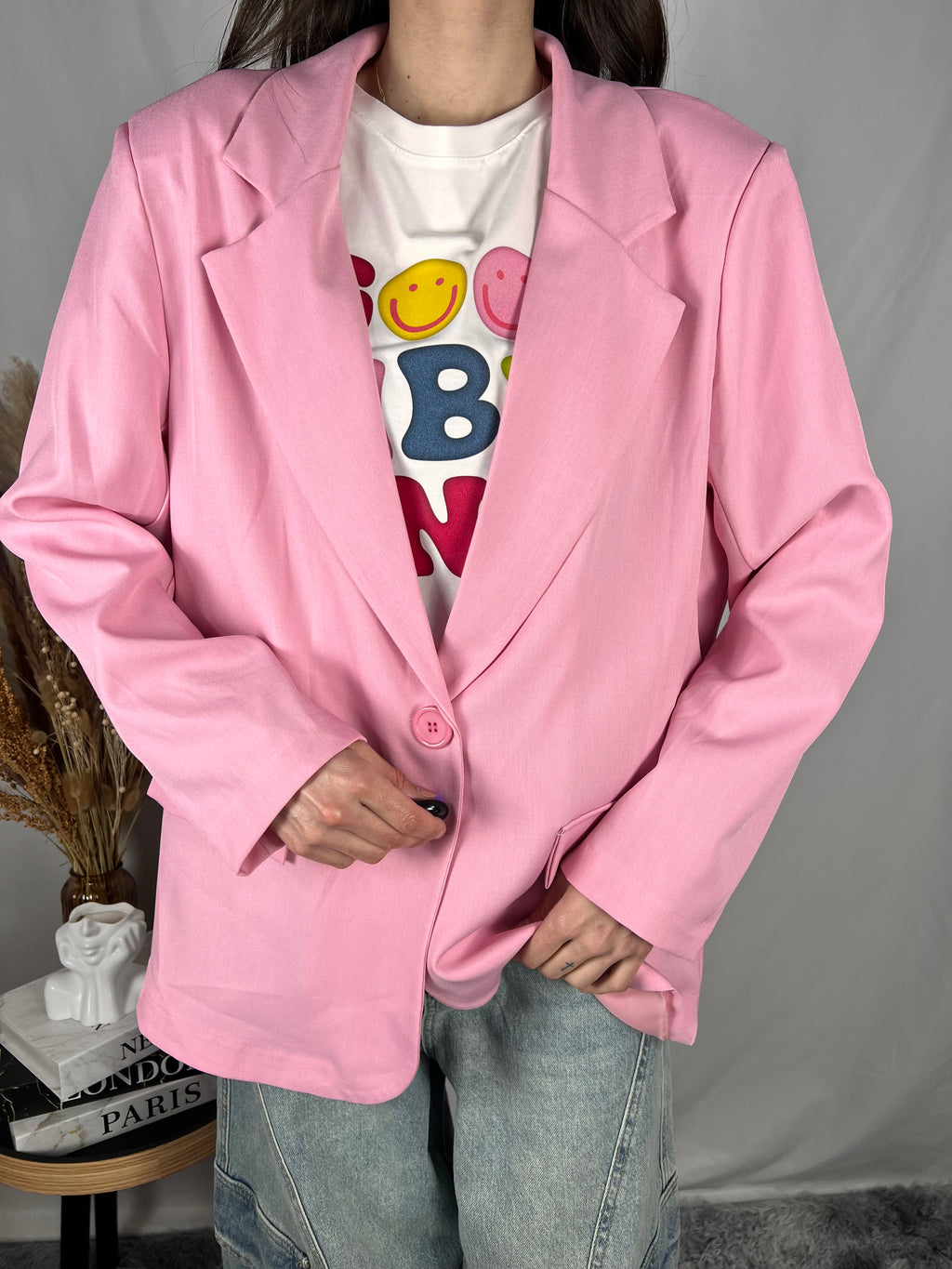 Blazer rosa over