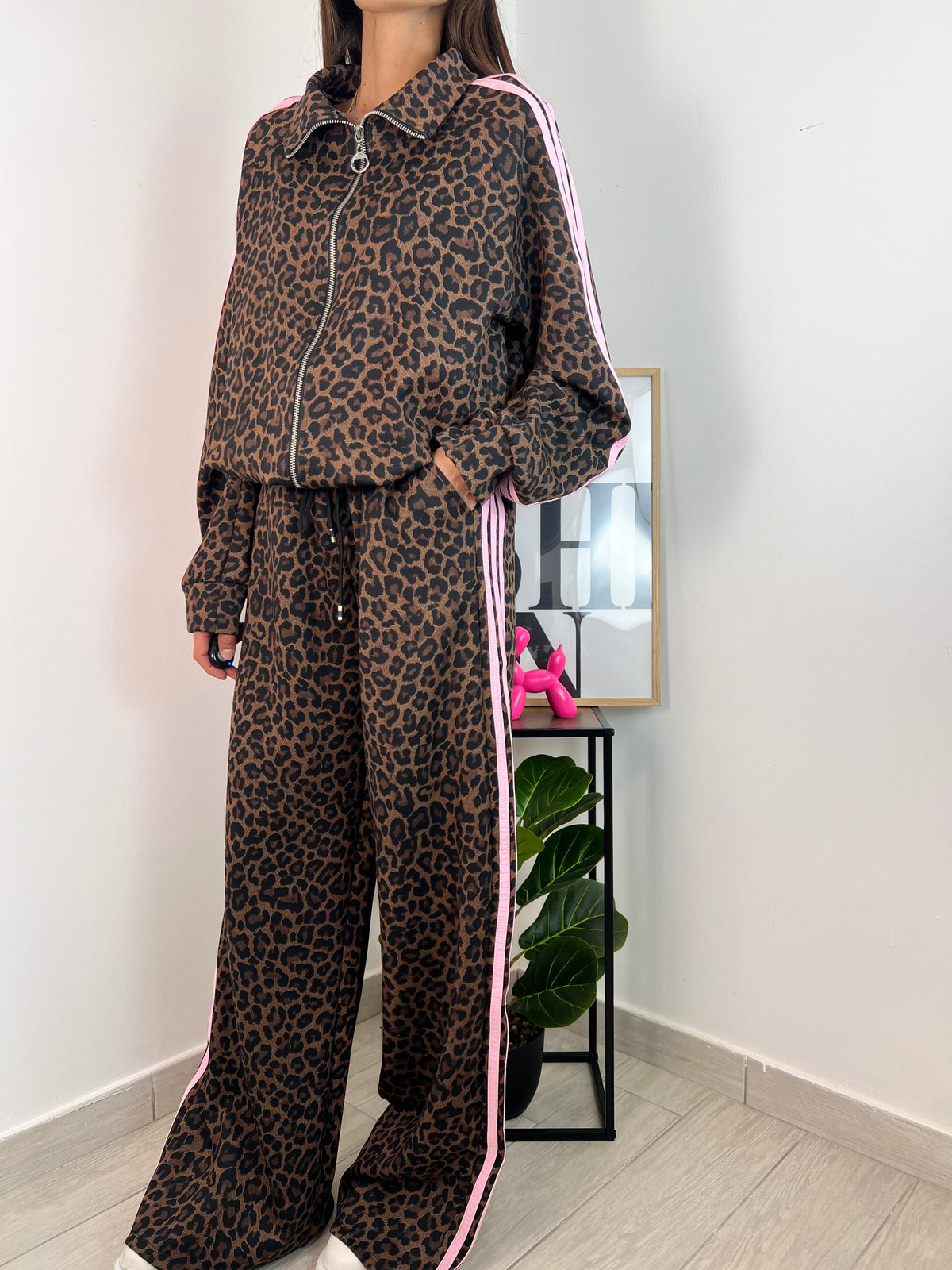 Completo Leopard e Pink