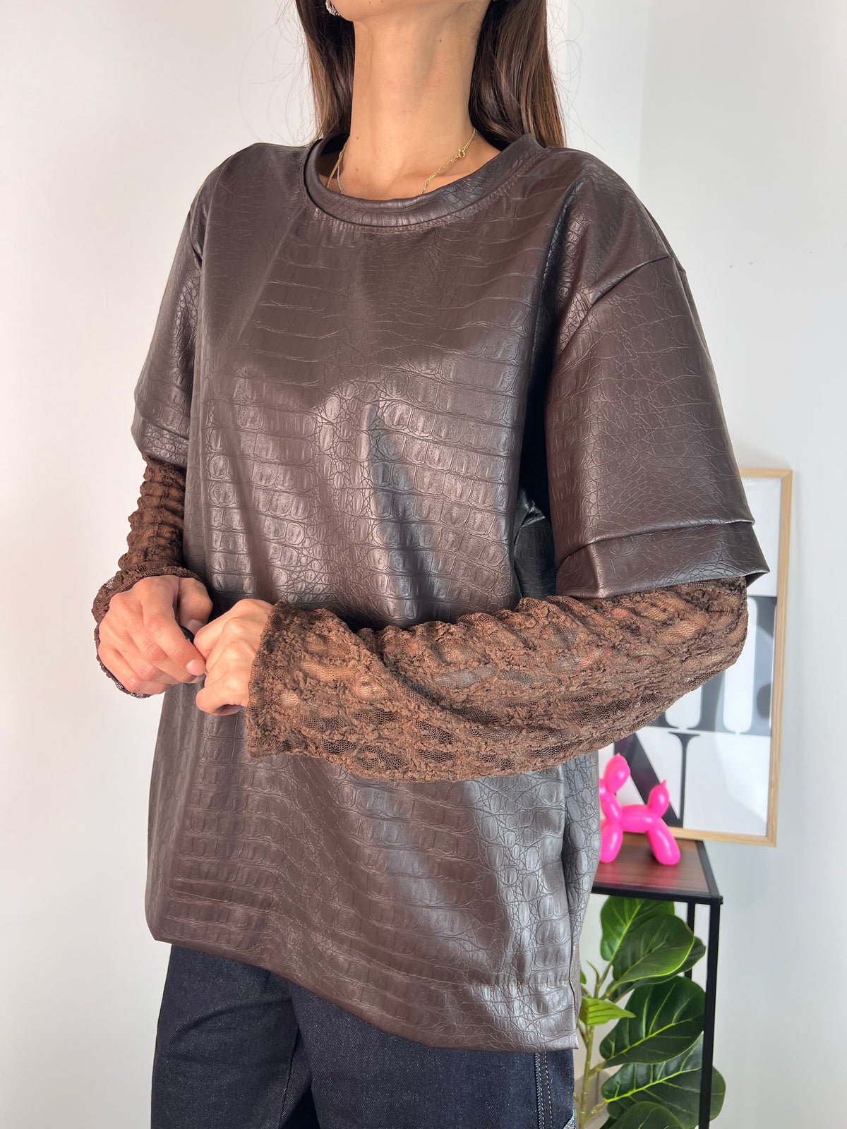 T-Shirt Eco Pizzo Brown