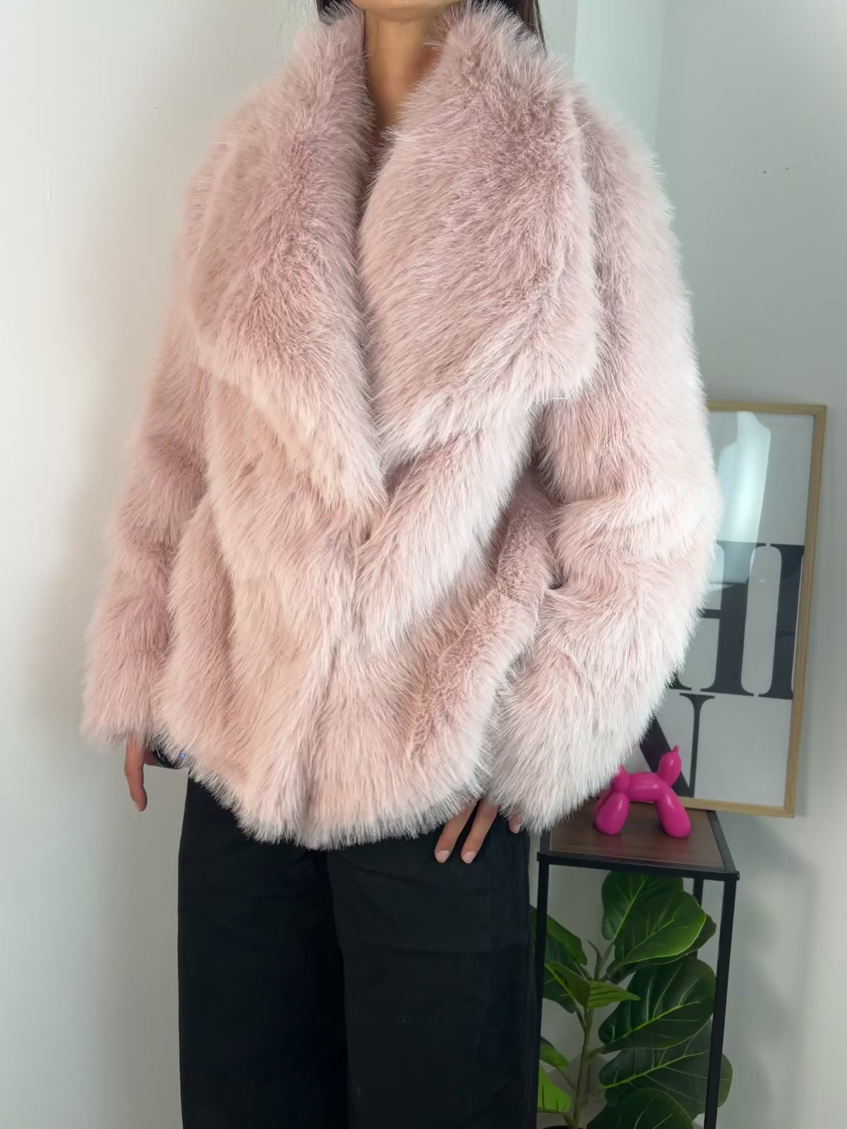 Pelliccia eco Rosa