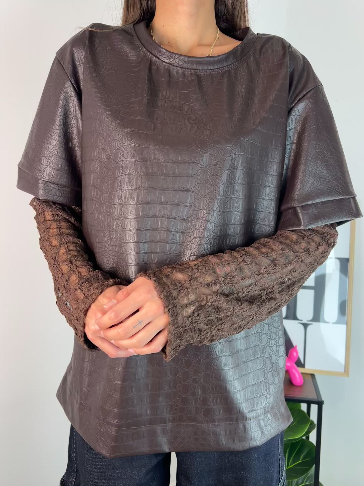 T-Shirt Eco Pizzo Brown