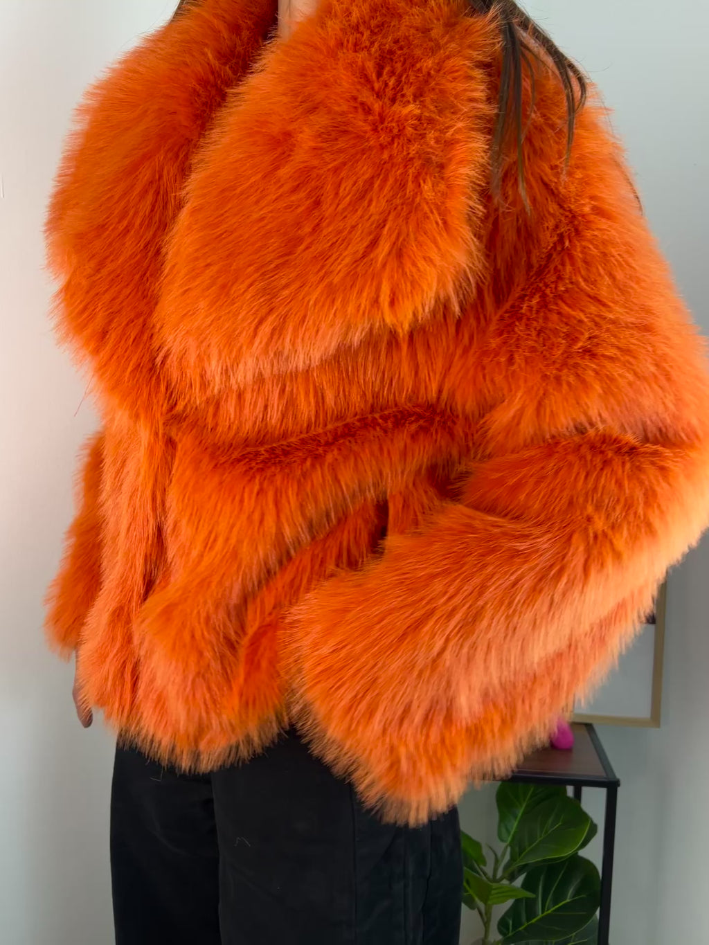 Pelliccia Eco Arancione