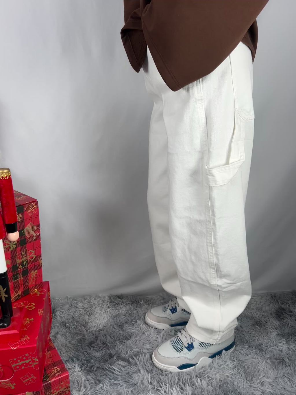 Jeans baggy bianco