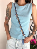 Canotta Filo Glitter Azzurra
