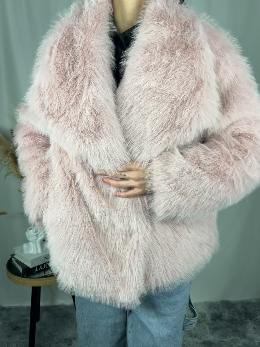 Pelliccia eco Rosa