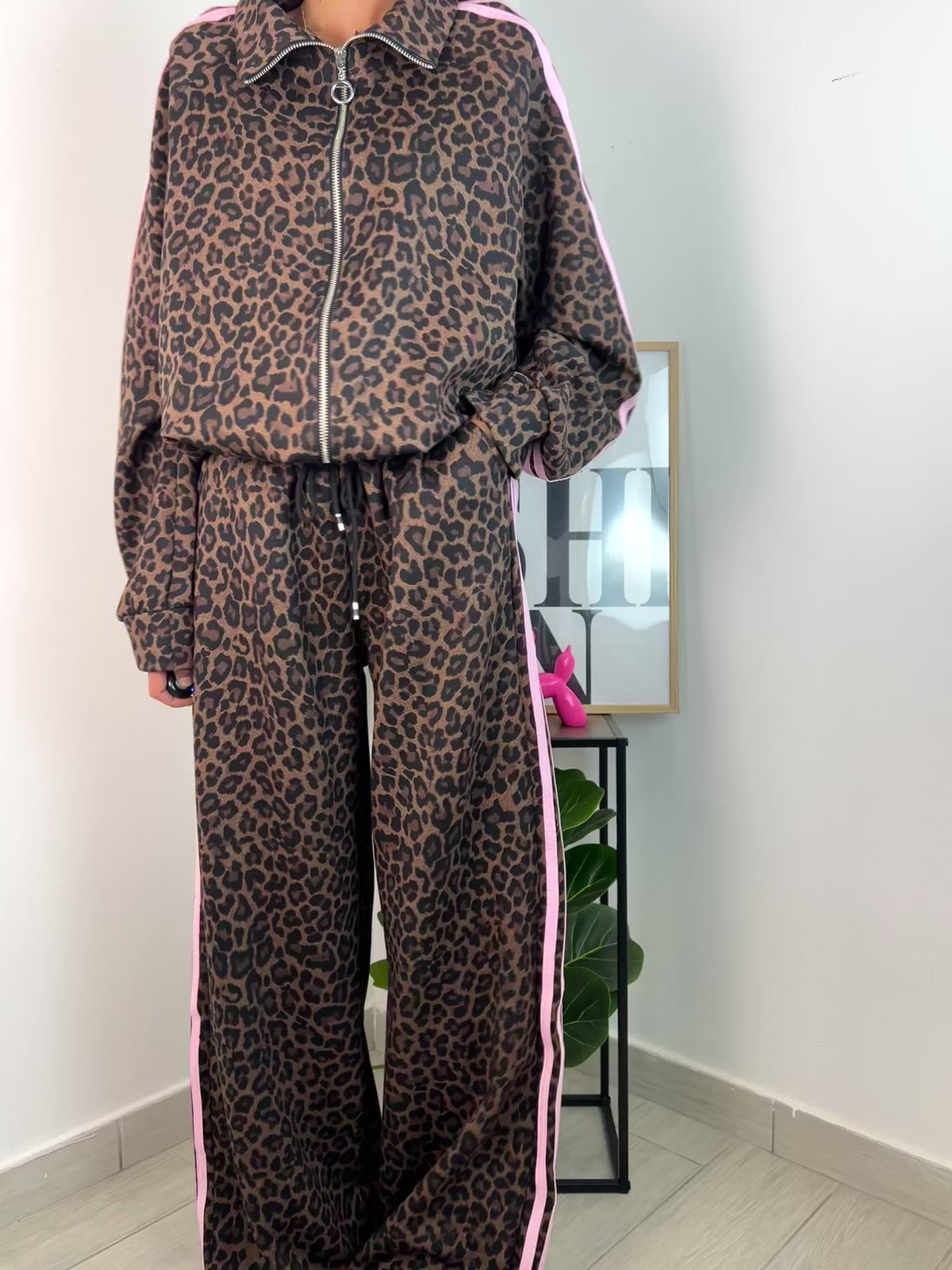 Completo Leopard e Pink