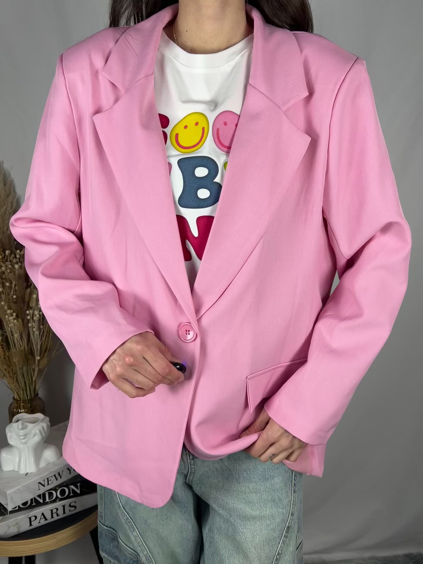 Blazer rosa over